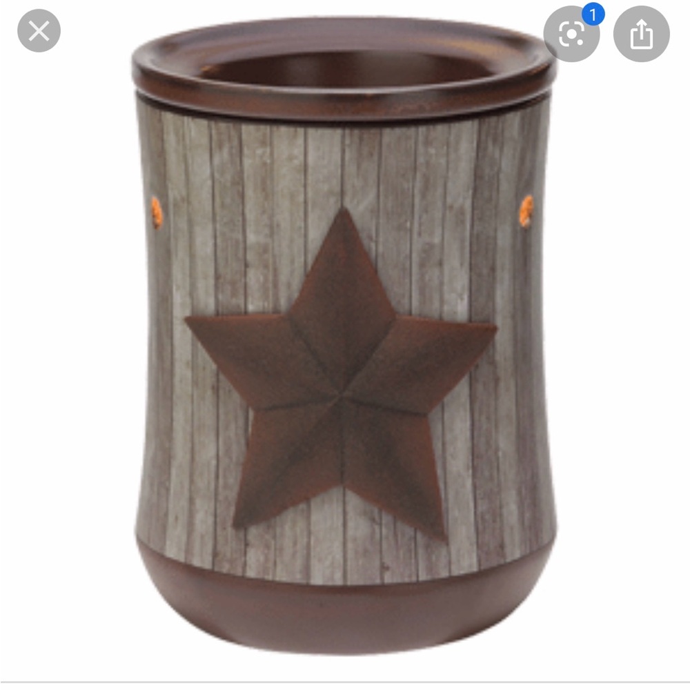 Scentsy Rustic Lone Star Warmer in Brown and Gray